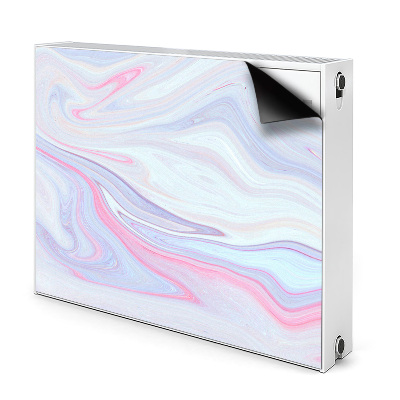 Dekoračný magnetický kryt na radiátor Mramorový pastelový vír