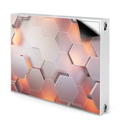 Dekoračný magnet na radiátor Hexagonálny 3D geometrický vzor