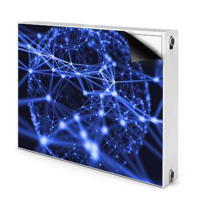 Dekoračný magnet na radiátor Modrá digitálna sieťová štruktúra