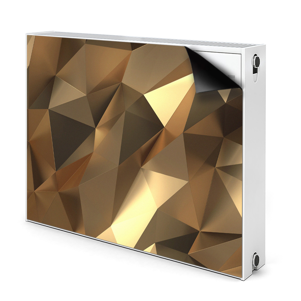 Dekoračný magnet na radiátor Zlatý geometrický polygonálny vzor