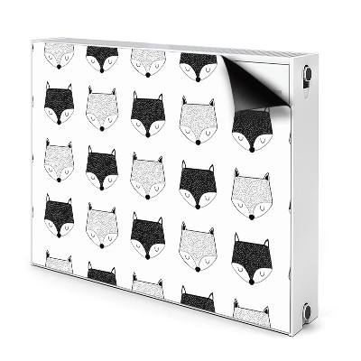 Dekoračný magnetický kryt na radiátor Opakujúce sa hlavy spiacej líšky