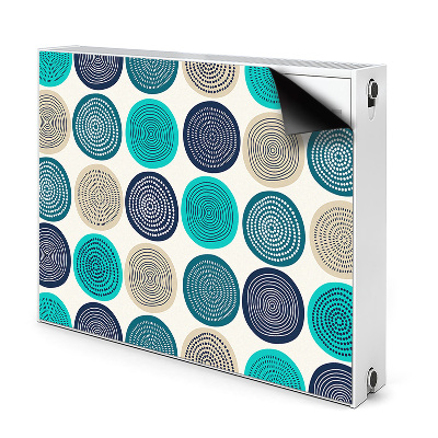 Dekoračný magnet na radiátor Abstraktné kruhové špirálové tvary