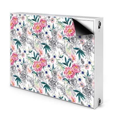 Dekoračný magnet na radiátor Kvetinový vzor