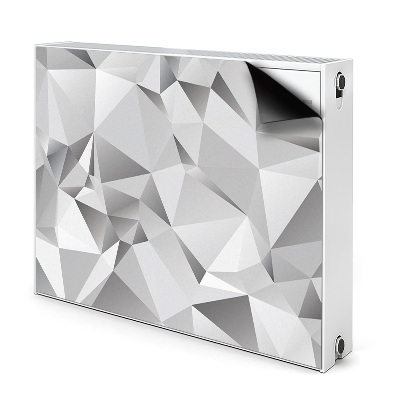 Dekoračný magnetický kryt na radiátor Geometrický nízkopolygónový vzor