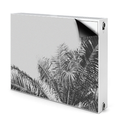 Dekoračný magnet na radiátor Palmy v čiernobielom prevedení