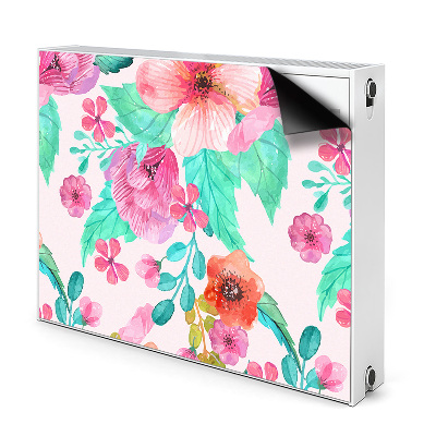 Dekoračný magnet na radiátor Kvetinový vzor s pastelovými kvetmi