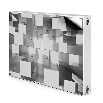 Dekoračný magnetický kryt na radiátor Ilúzia trojrozmerných kociek