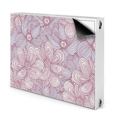 Dekoračný magnet na radiátor Kvetinový vzor s jemnými líniami