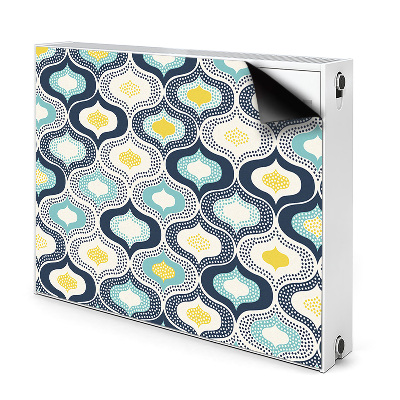 Dekoračný magnetický kryt na radiátor Retro geometrický op-art vzor