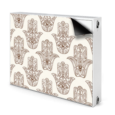 Dekoračný magnetický kryt na radiátor Hamsa ruka s okom uprostred