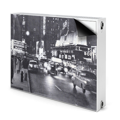 Dekoračný magnet na radiátor Nočná ulica s autami a svetlami