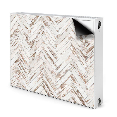 Dekoračný magnetický kryt na radiátor Vzor rybia kosť s patinou