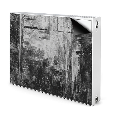 Dekoračný magnetický kryt na radiátor Abstraktný čierno-biely geometrický vzor