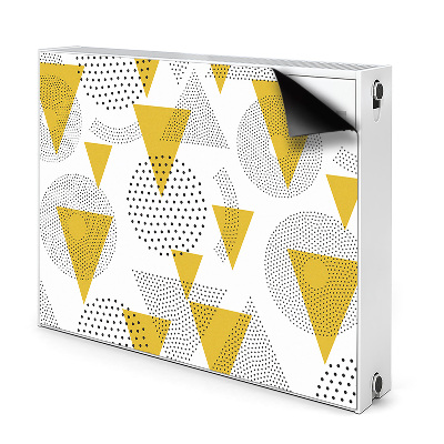 Dekoračný magnetický kryt na radiátor Geometrické tvary s bodkami