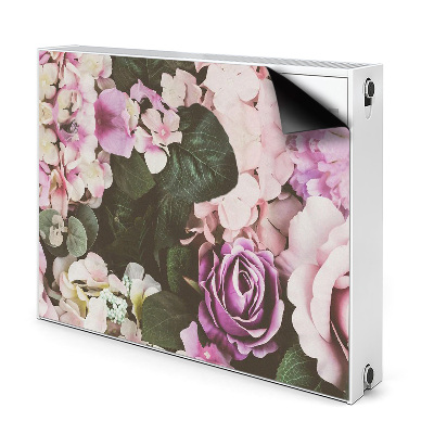 Dekoračný magnet na radiátor Kvetinová záhrada s ružami a lístím