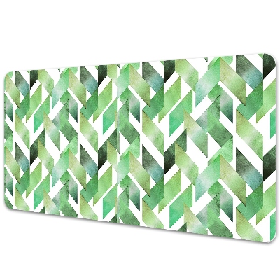 Podložka na písací stôl Zelená akvarelová rybia kosť.