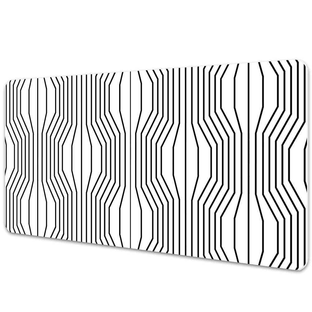 Podložka na písací stôl Čiernobiele geometrické pruhy.