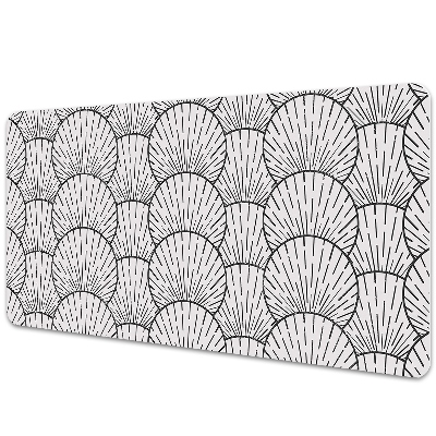 Veľká podložka na stôl Čiernobiele morské mušle