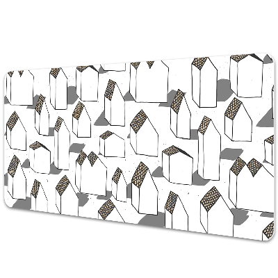 Veľká podložka na stôl Nakreslené domy