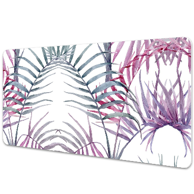 Podložka na písací stôl Tropické akvarelové palmové listy.