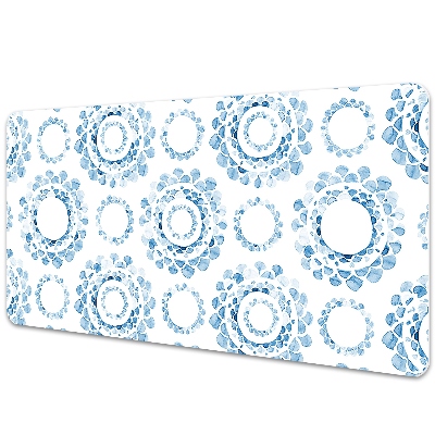 Veľká podložka na stôl Modré geometrické kruhy