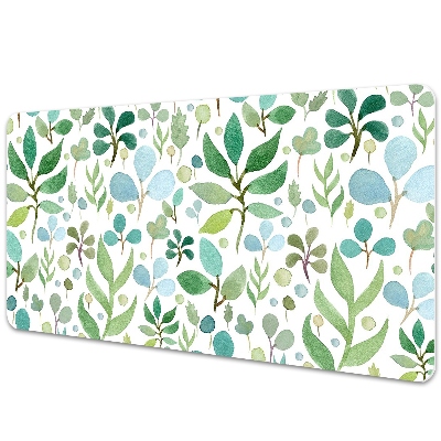 Podložka na písací stôl Malé listy v odtieňoch zelenej