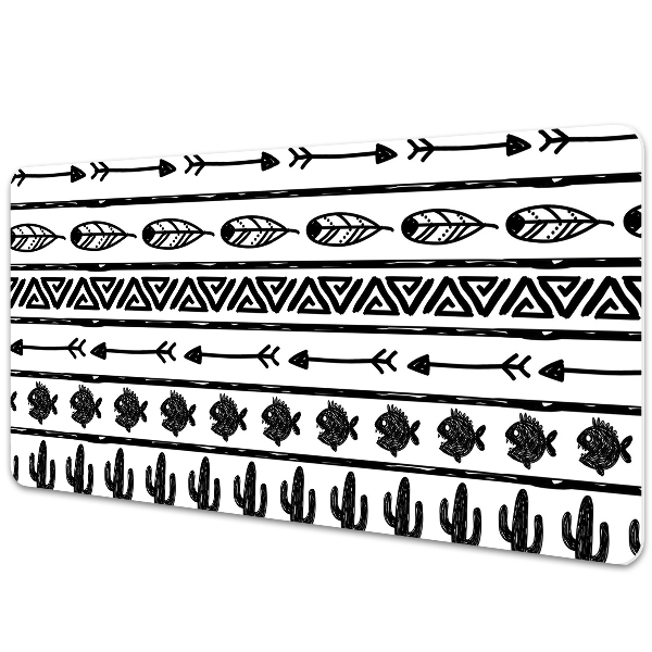 Podložka na stôl Čiernobiely geometrický boho vzor
