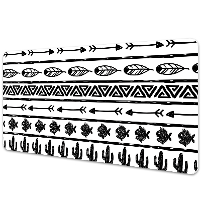 Podložka na stôl Čiernobiely geometrický boho vzor