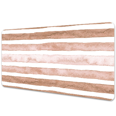 Veľká podložka na stôl Geometrické hnedé pruhy