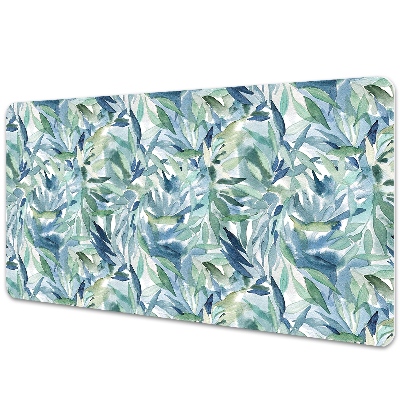 Podložka na stôl Akvarelový vzor modrých listov.