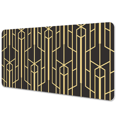 Veľká podložka na stôl Žlté geometrické línie