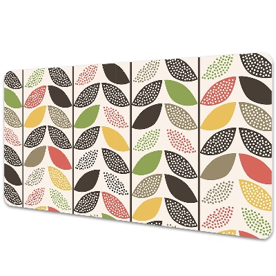 Veľká podložka na stôl Retro listový geometrický vzor.