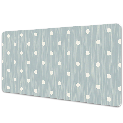 Podložka na písací stôl Biele bodky na modrej