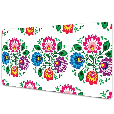 Podložka na písací stôl Farebné folklórne kvetinové motívy.