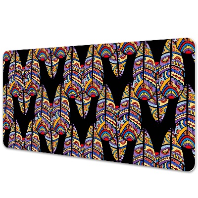 Podložka na písací stôl Farebné abstraktné perie so vzormi