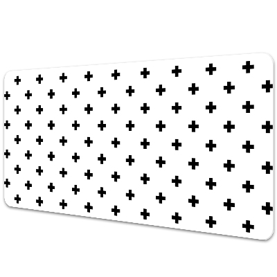 Veľká podložka na stôl Čierne plusy