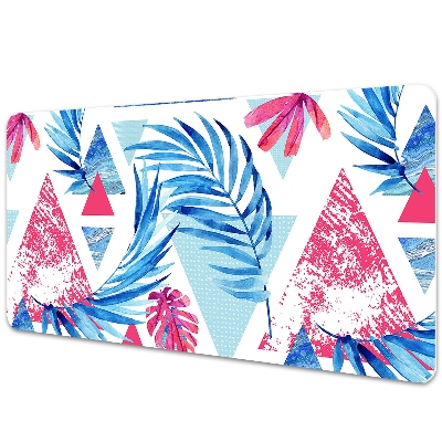 Veľká podložka na stôl Listy a geometrické trojuholníky