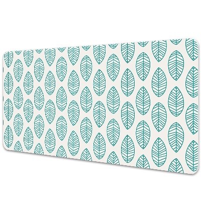 Podložka na písací stôl Opakujúce sa listy s modrými líniami.