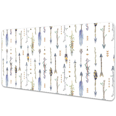 Podložka na stôl Šípy a pierka s prírodnými motívmi.