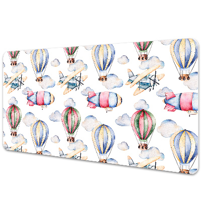 Podložka na písací stôl Balóny na oblohe plnej mrakov