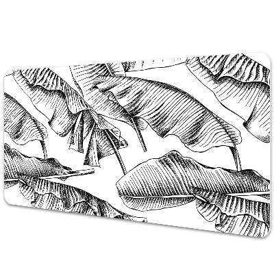 Podložka na písací stôl Listy v čiernej farbe