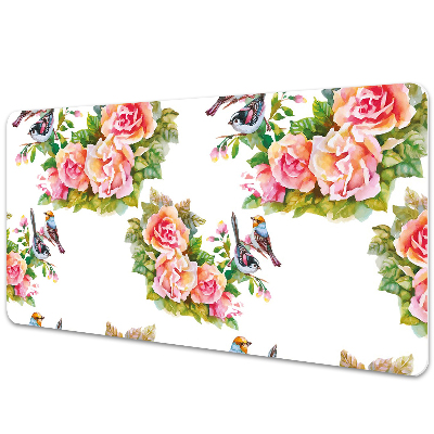 Veľká podložka na stôl Vetvička s vtákmi