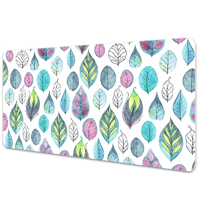 Podložka na písací stôl Farebné akvarelové listy a lístky.