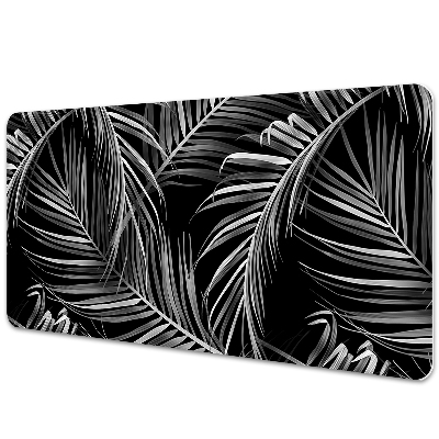 Veľká podložka na stôl Čiernobiele palmové listy.
