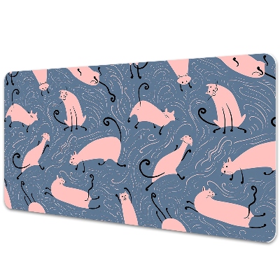 Veľká podložka na stôl Ružové mačky