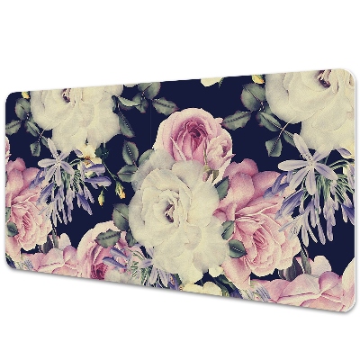 Podložka na stôl Kvetinový vzor s ružami a ľaliami.