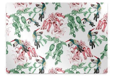 Podložka pod stoličku na kolieskach Byliny a vtáky