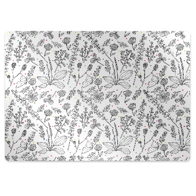 Podložka pod stoličku Kvety a bodky