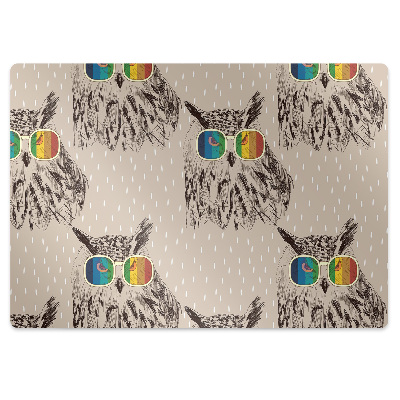 Podložka pod stoličku na podlahu Sovy s okuliarmi