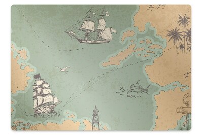 Podložka pod stoličku na kolieskach Mapa pokladov